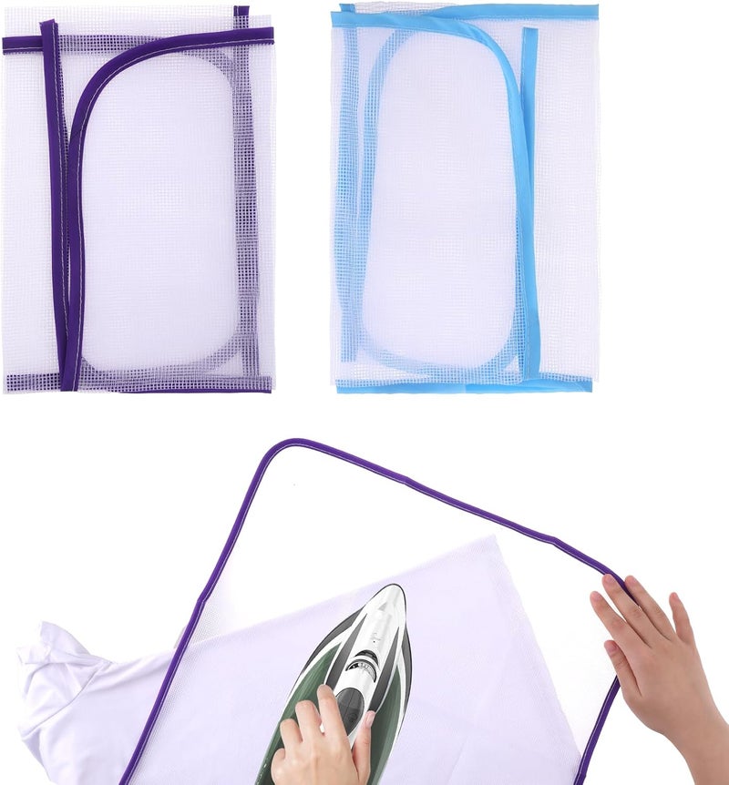 Styquenzer 2 Pack Ironing Scorch Mesh Cloth Protective, Cloth Scorch-Saving Ironing Protector Insulation Pad, Ironing Cloth to Protect Clothes, Ironing Pad for Sewing and Ironing Fabric Protector Tool - Image 1